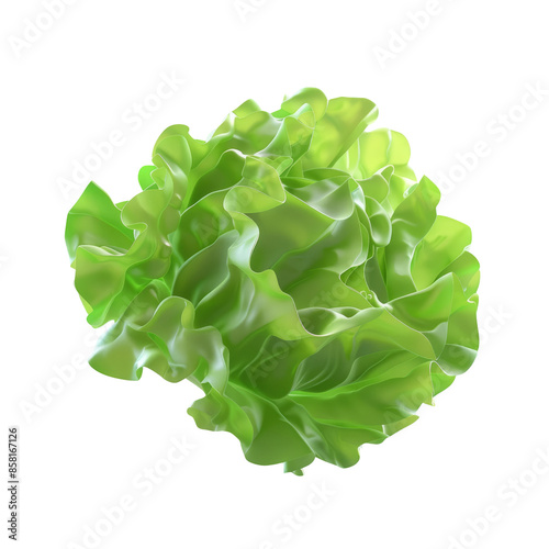 Green butter lettuce isolated on a transparent background photo