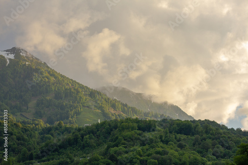 Rosa Khutor mountains panoramic view landscape © Vitaly Ilyasov