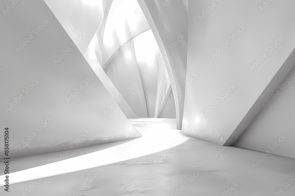Obraz premium Futuristic Abstract Backdrop with Minimalist Aesthetics Architecture