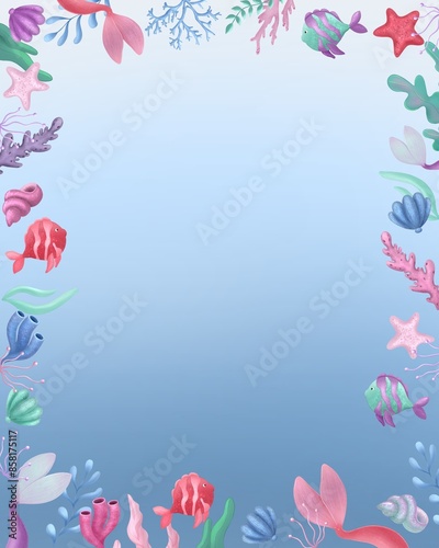 ocean and mermaids background  card mermaid sea ocean children
