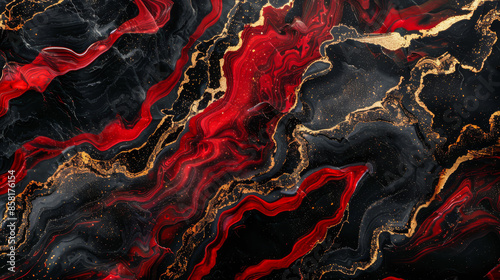 marble black and red background