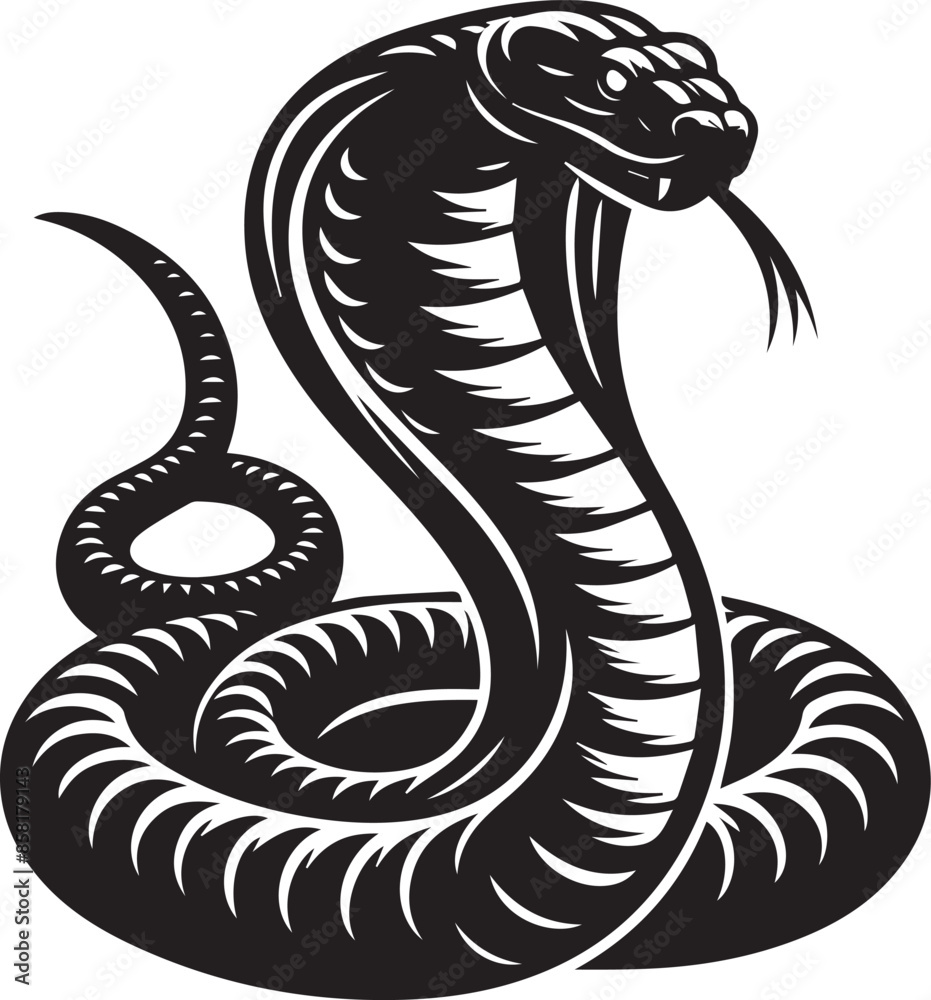 Fototapeta premium King Cobra vector illustration