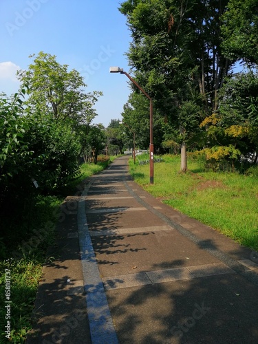 Old train track in Itabashi, Japan  photo