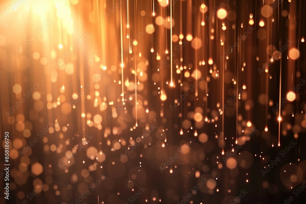 Abstract image of warm golden light beams with sparkling particles, creating a luxurious and inviting atmosphere. Abstract image of warm golden light beams with sparkling particles, creating a luxurious and inviting atmosphere.