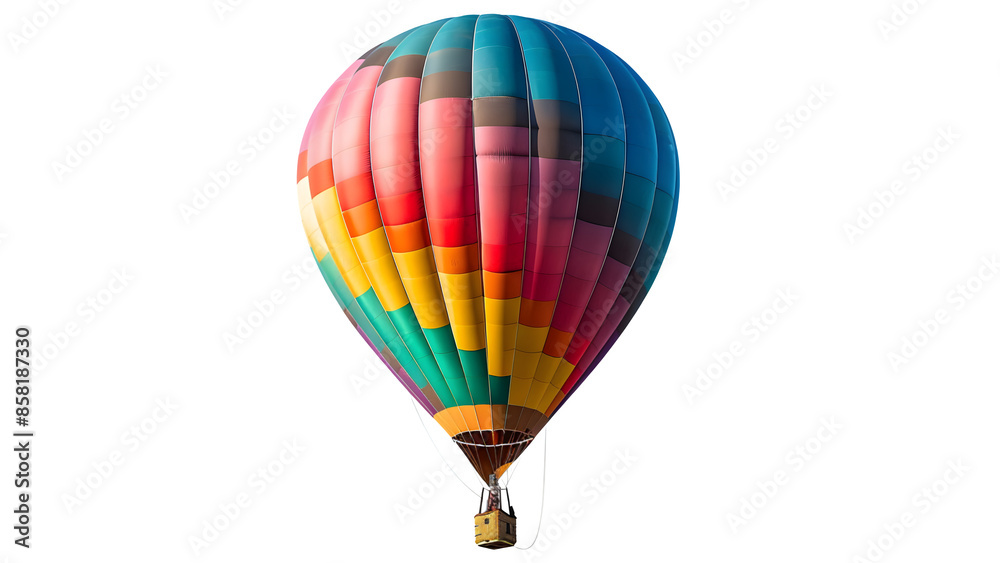 Fototapeta premium Hot air balloon isolated on a transparent background, PNG 