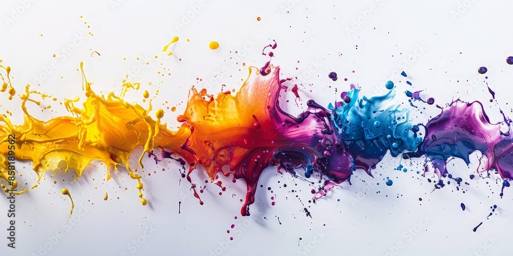 Colorful Paint Splatter Abstract