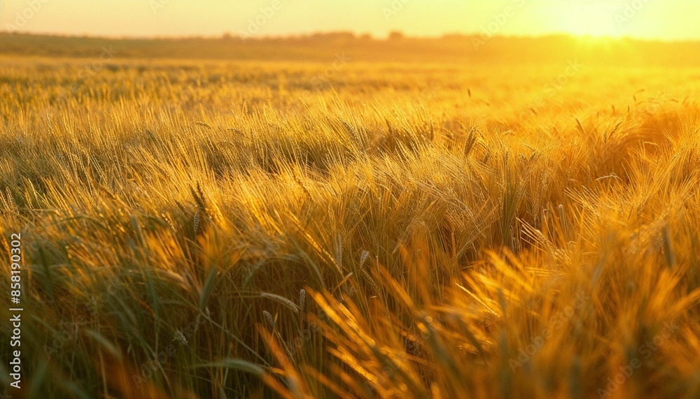 Wheat Field Swaying in the Warm Sunset Glow - AI generated digital art Wheat Field Swaying in the Warm Sunset Glow - AI generated digital art