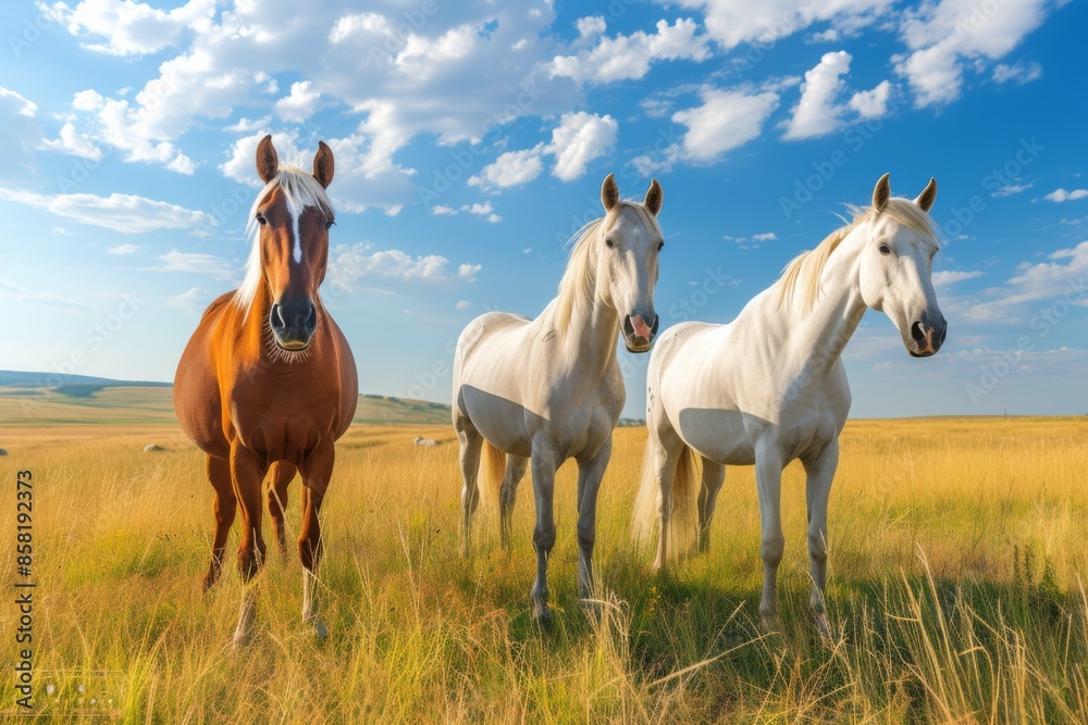 View from beside body of a three Arabian Horse standing on grass, Awe-inspiring, Full body shot ::2 low Angle View View from beside body of a three Arabian Horse standing on grass, Awe-inspiring, Full body shot ::2 low Angle View