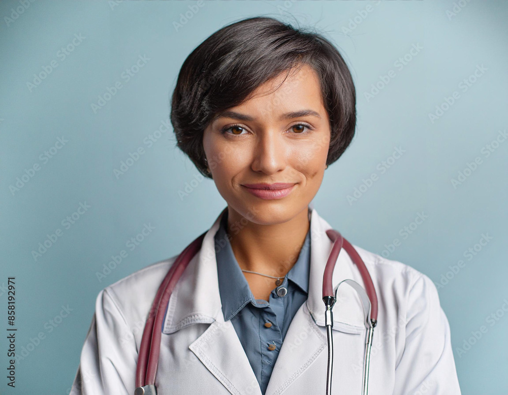 Studio Portrait of a Female Healthcare Professional in Uniform Studio Portrait of a Female Healthcare Professional in Uniform