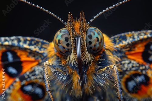 Close-up Portrait of a Butterfly's Face