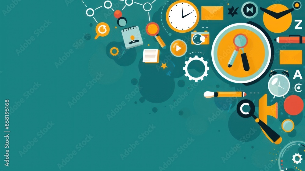 Obraz premium Abstract Illustration of Time Management and Productivity