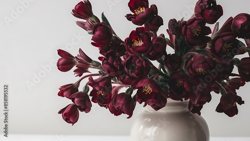 Burgandy stock flowers