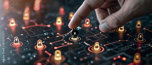 Powerful strategies secure enterprises from digital threats, using advanced technology and innovative design to protect networks, data, and business infrastructure against cyber risks. photo