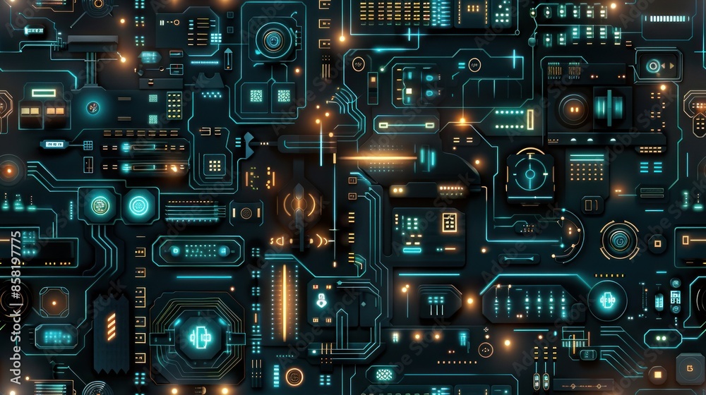 Abstract Futuristic Technology Interface Abstract Futuristic Technology Interface
