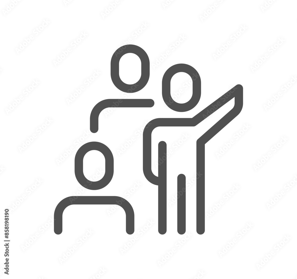 Business people related icon outline and linear vector.
Business people related icon outline and linear vector.