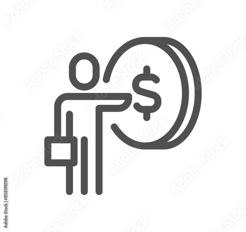 Business people related icon outline and linear vector.