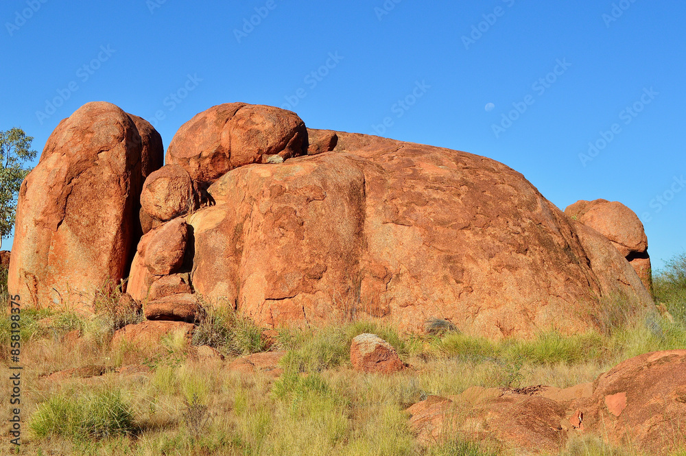 A view of the Devils Marbles in the Northern Territory of Australia. A view of the Devils Marbles in the Northern Territory of Australia.