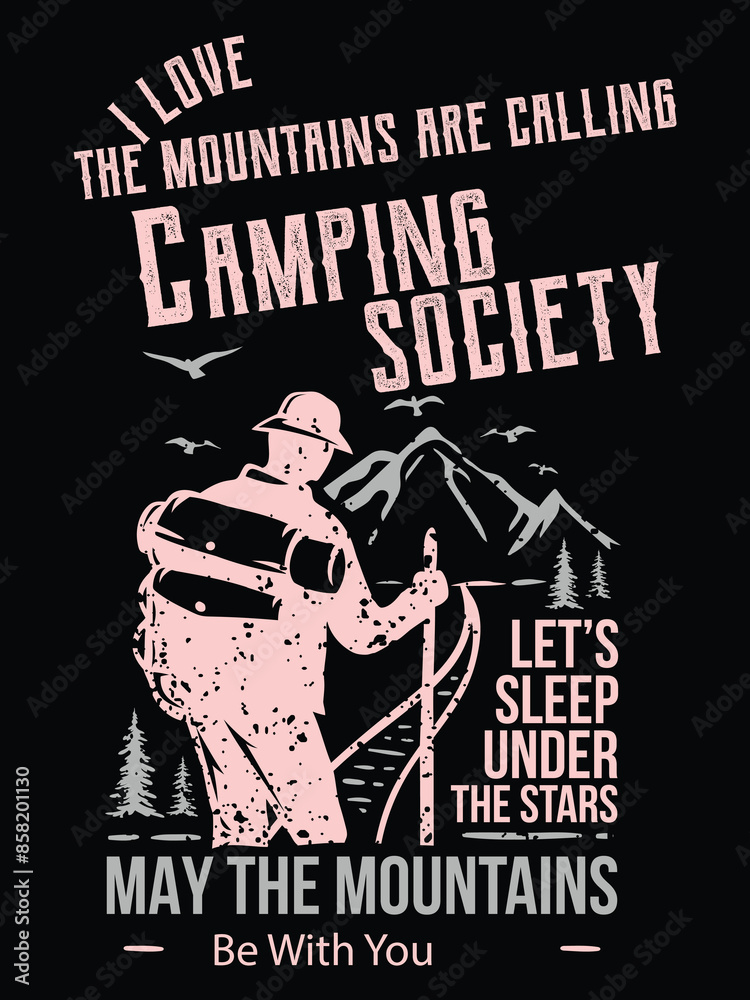 Naklejka premium Mountain t-shirt design