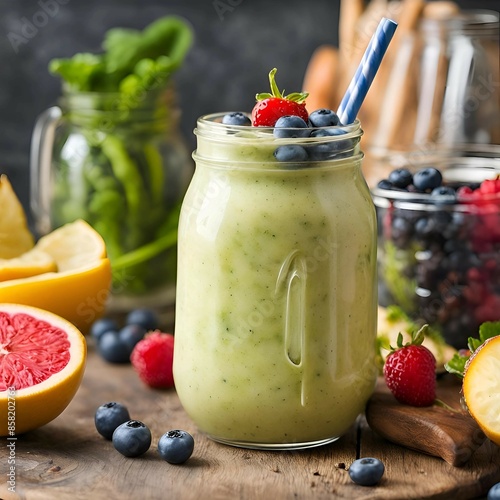 fruit smoothie with blueberries
