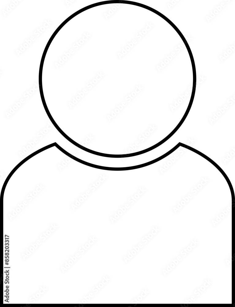 person social media icon outline person social media icon outline