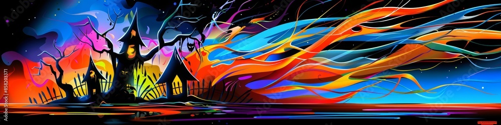 scary Halloween design for banner or wallpaper scary Halloween design for banner or wallpaper