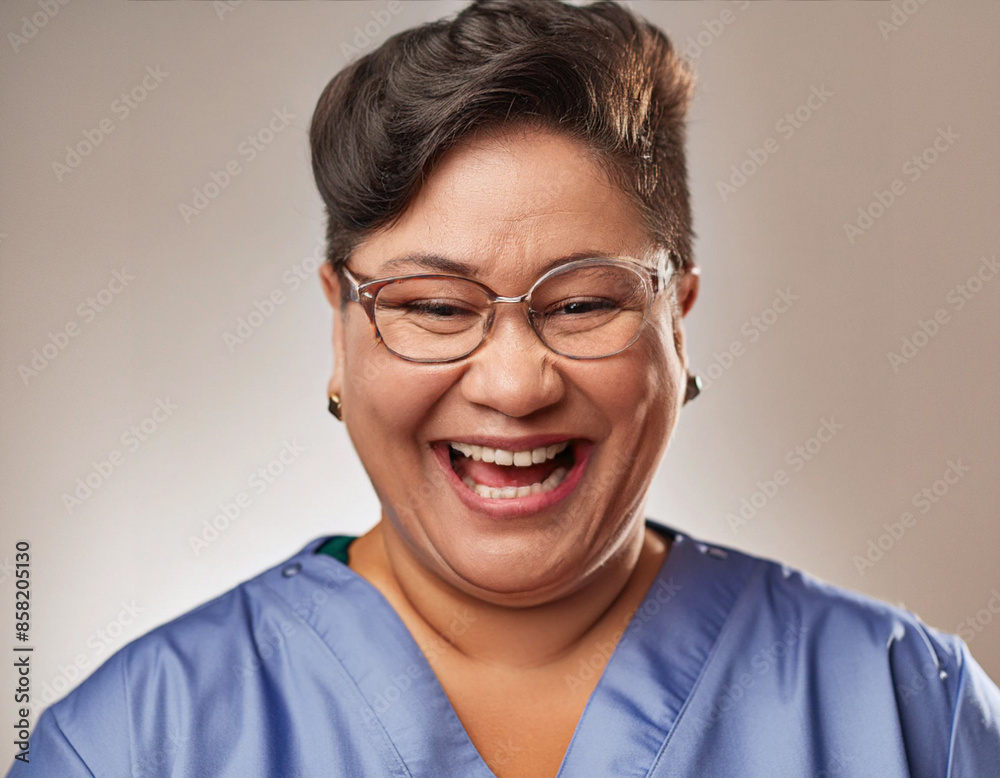 Studio Portrait of a Female Healthcare Professional in Uniform Studio Portrait of a Female Healthcare Professional in Uniform