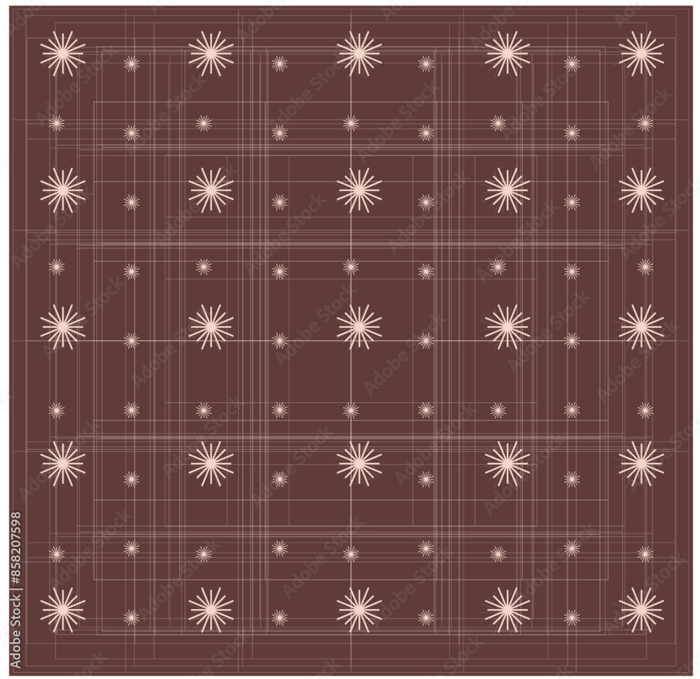 cloth pattern design, Abstract background material combined with stars and diagonal lines, vector illustration, Christmas seamless pattern.