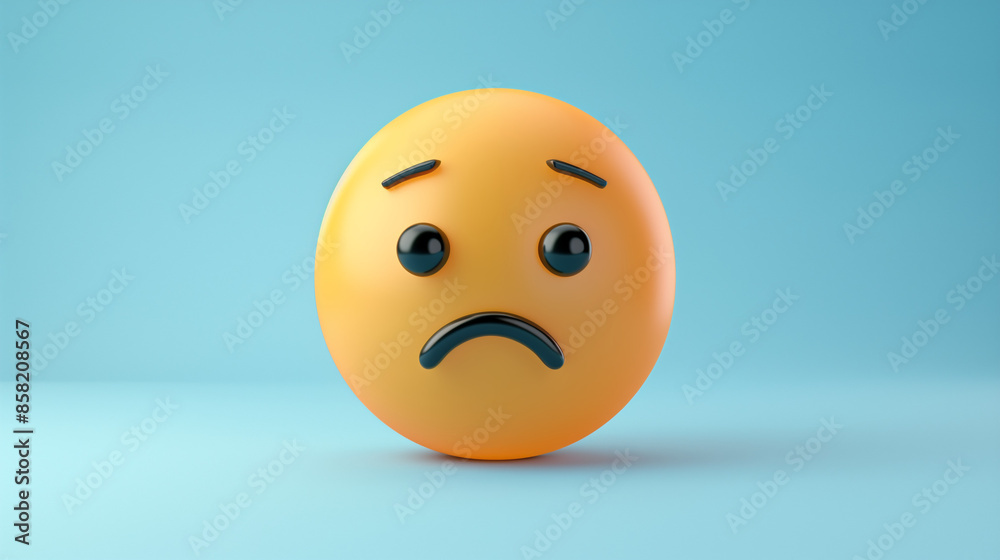 A 3D luxury yellow face emoji with a sad frown and tear-filled eyes, isolated on a white background with copy space for text. Sad emoji on a yellow background. Sad emoji kid standing alone in rainy. A 3D luxury yellow face emoji with a sad frown and tear-filled eyes, isolated on a white background with copy space for text. Sad emoji on a yellow background. Sad emoji kid standing alone in rainy.