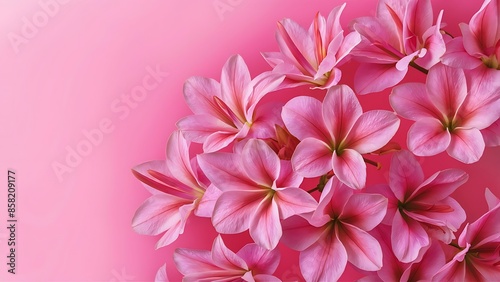 Wallpaper Mural Beautiful pink alstroemeria flowers on a pink background place Torontodigital.ca