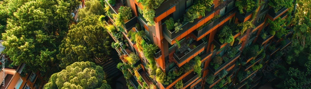 Vertical garden on a Spanish apartment building with smart energy management technology and cultural preservation architecture Vertical garden on a Spanish apartment building with smart energy management technology and cultural preservation architecture