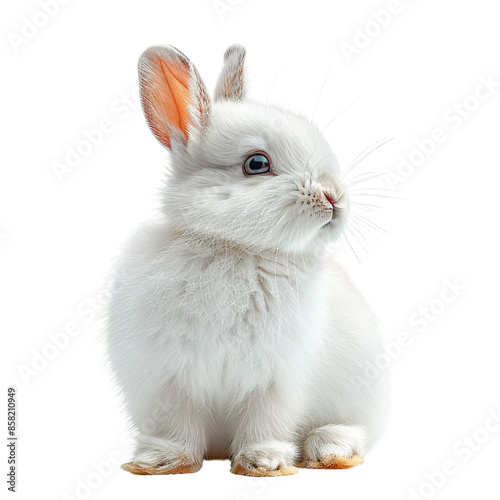 Arctic hare isolated on transparent background