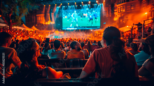 Public viewing of a soccer match