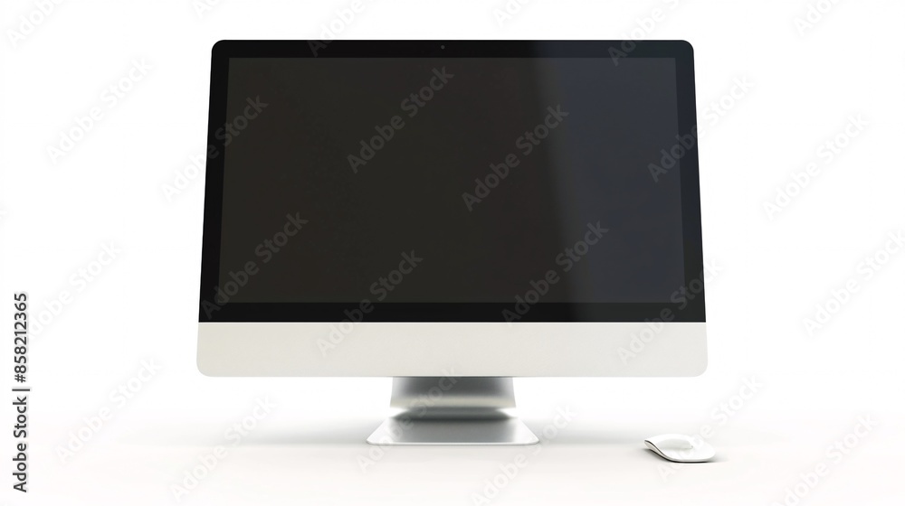 Shows a modern desktop PC computer isolated on a white background, emphasizing technology and computing devices. Shows a modern desktop PC computer isolated on a white background, emphasizing technology and computing devices.