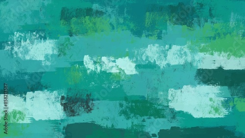 background painting cool green