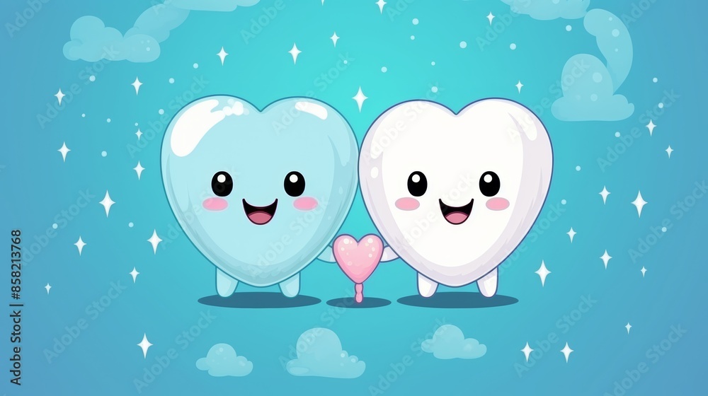 Obraz premium Adorable tooth fairy vector banner for promoting children s dental health care concept