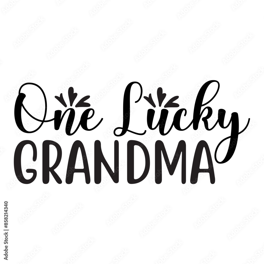 One Lucky Grandma SVG Design One Lucky Grandma SVG Design