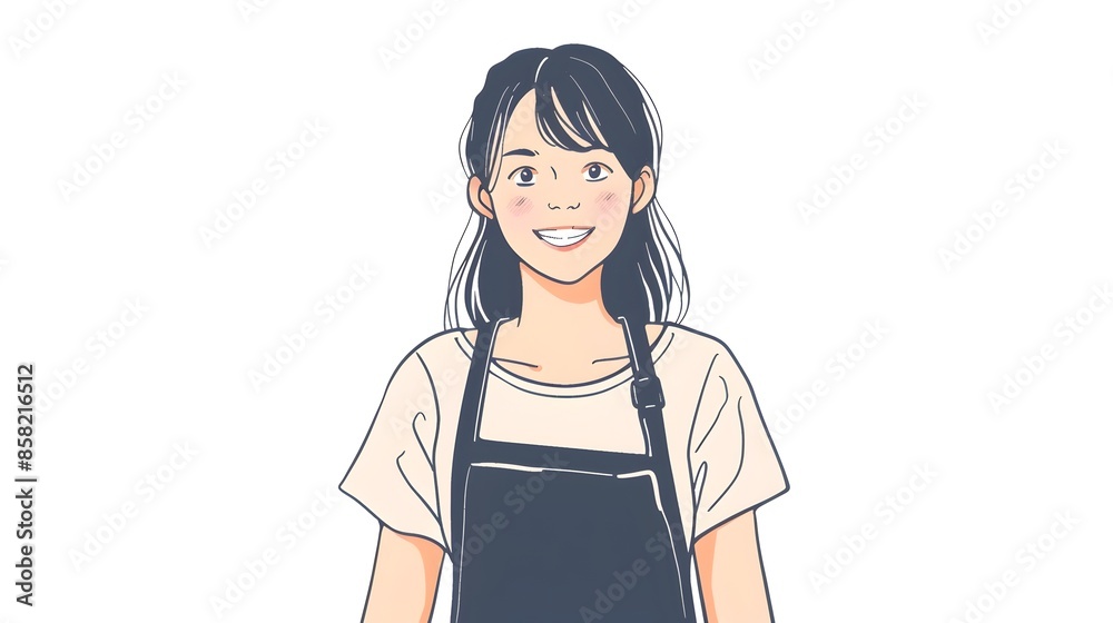 Confident and Happy Asian Woman Smiling in Casual Office Attire Confident and Happy Asian Woman Smiling in Casual Office Attire