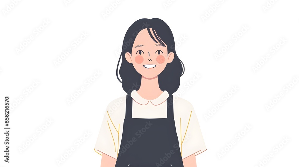 Confident Young Woman Smiling Happily in Casual Office Attire Confident Young Woman Smiling Happily in Casual Office Attire