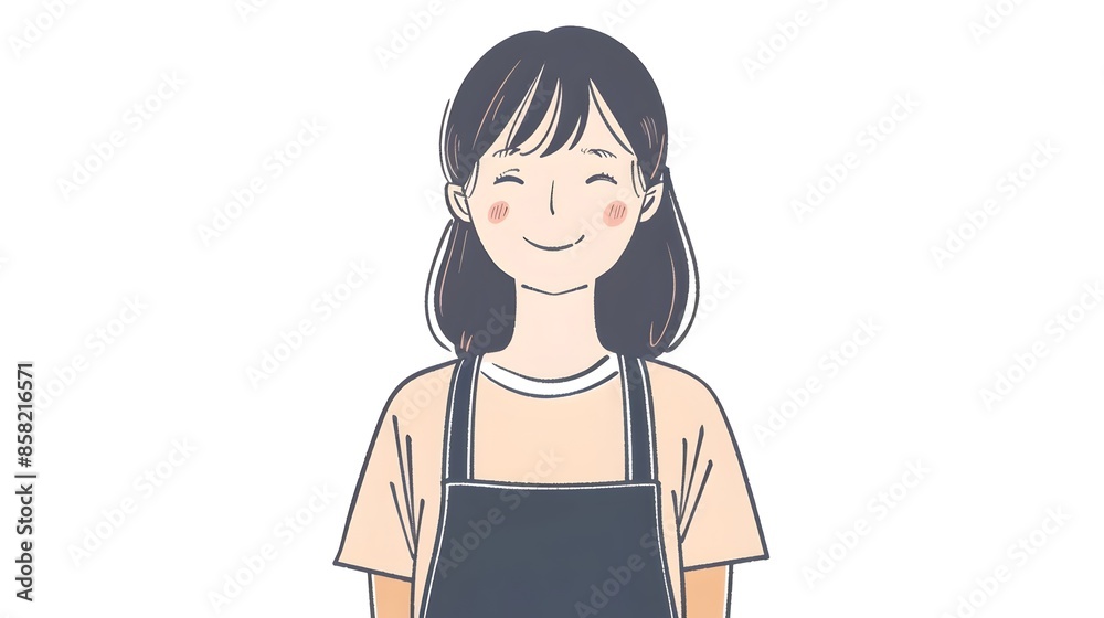 Cheerful Young Asian Woman Smiling with Joy and Confidence Cheerful Young Asian Woman Smiling with Joy and Confidence