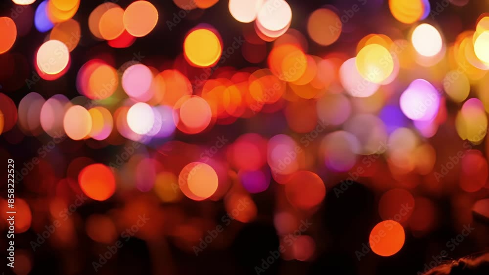 A sea of blurred faces lost in the music. A sea of blurred faces lost in the music.