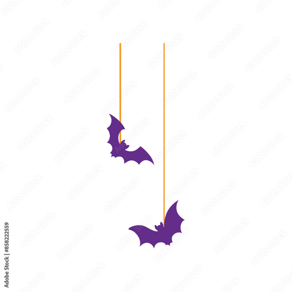 Halloween hanging bats illustration Halloween hanging bats illustration