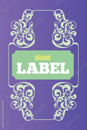 Perfume label designs with vintage art motifs are suitable for premium perfume labels