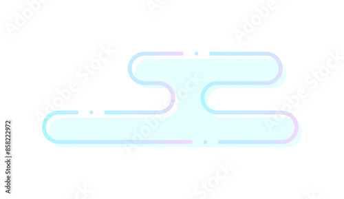 和モダンな線画のエ霞/えがすみ文様 - おしゃれでかわいい和風の雲･かすみの模様のあしらい