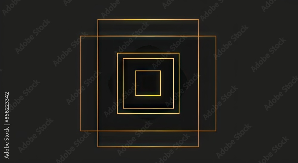 Abstract Geometric Design with Golden Frames Abstract Geometric Design with Golden Frames
