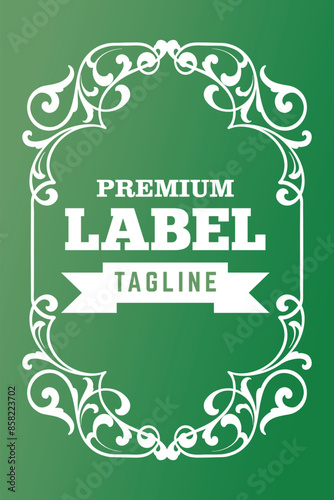 The engraved design with coffee elements creates a classic feel for premium coffee packaging