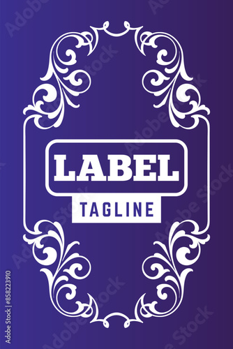Luxurious engraving ideal for aromatherapy candle labels