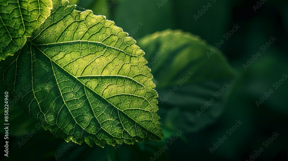 Close-up of green leaves with detailed texture, perfect for nature, botanical, and garden themes. Capturing the essence of fresh foliage, this macro shot showcases natural beauty. AI Close-up of green leaves with detailed texture, perfect for nature, botanical, and garden themes. Capturing the essence of fresh foliage, this macro shot showcases natural beauty. AI