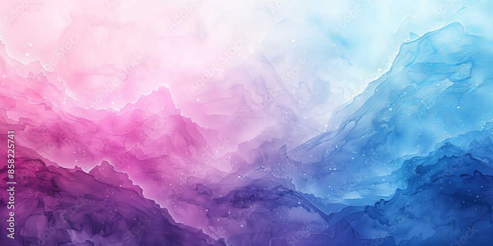 Abstract Mountain Range in Pink and Blue Hues Abstract Mountain Range in Pink and Blue Hues