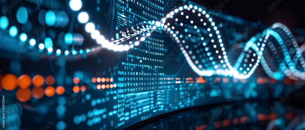Blue light tunnel with futuristic patterns, capturing the essence of digital space and technological advancement Blue light tunnel with futuristic patterns, capturing the essence of digital space and technological advancement