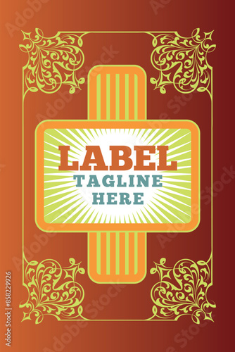 Perfume label designs with vintage art motifs are suitable for premium perfume labels